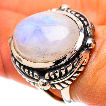 Rainbow Moonstone Ring Size 6.5 (925 Sterling Silver) RING139000