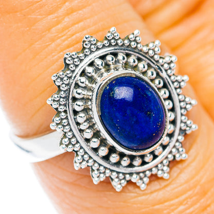 Southwestern Style Lapis Lazuli Ring Size 7 (.925 Sterling Silver)