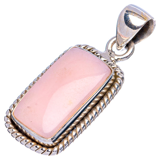 Pink Opal Pendant 1 1/4" (925 Sterling Silver) P43389