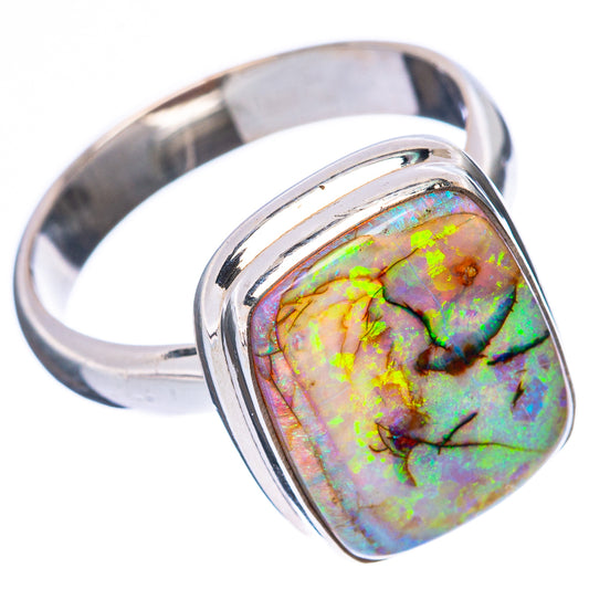 Rare Sterling Opal Ring Size 8.25 (925 Sterling Silver) R4322