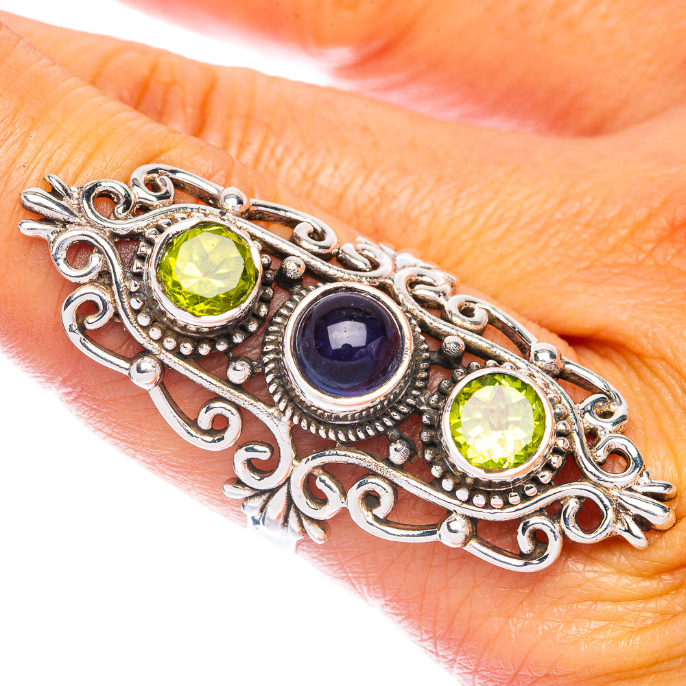 Large Tanzanite, Peridot Ring Size 8.75 (925 Sterling Silver) R144536