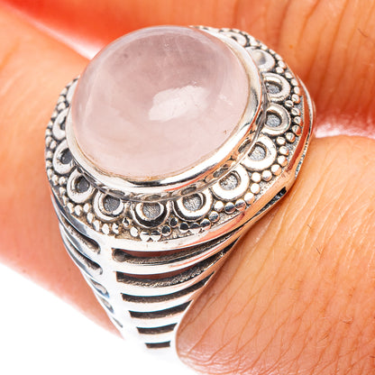 Rose Quartz Ring Size 6.75 (.925 Sterling Silver)