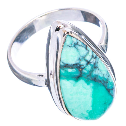Rare Black Bridge Variscite Ring Size 7.75 (.925 Sterling Silver)