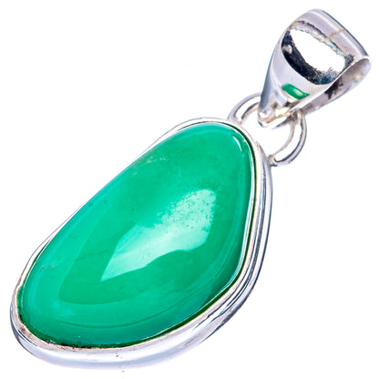 Chrysoprase Pendant 1 1/8" (925 Sterling Silver) P42530
