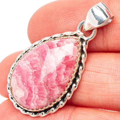 Rhodochrosite Pendant 1 3/8" (.925 Sterling Silver)