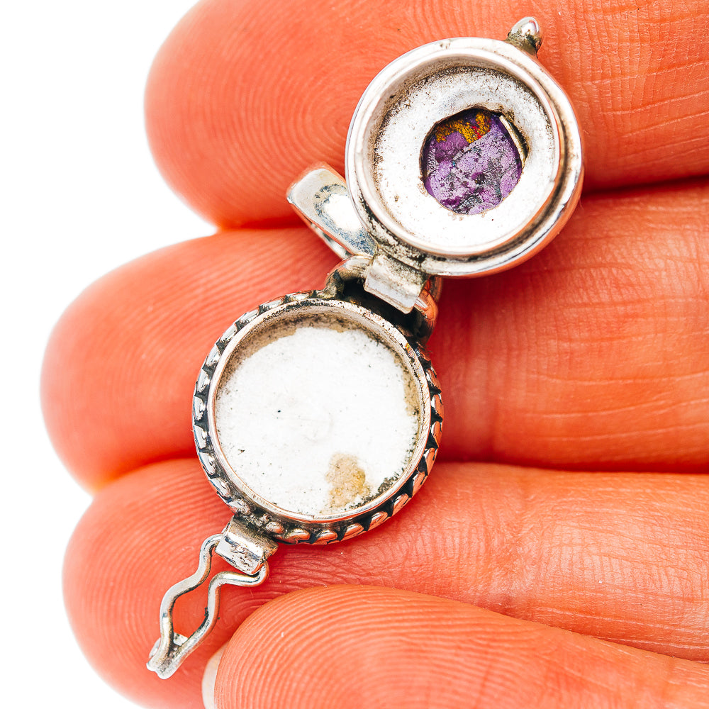 Purple Mojave Turquoise Poison Pendant 1" (.925 Sterling Silver)