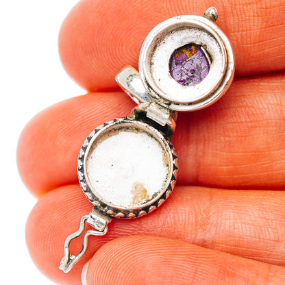 Purple Mojave Turquoise Poison Pendant 1" (.925 Sterling Silver)