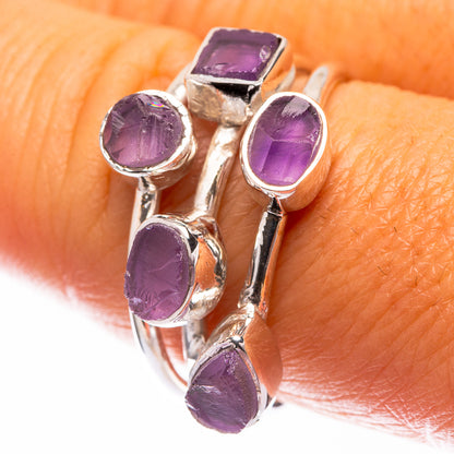 Premium Raw Amethyst Ring Size 8.75 (925 Sterling Silver) R141867