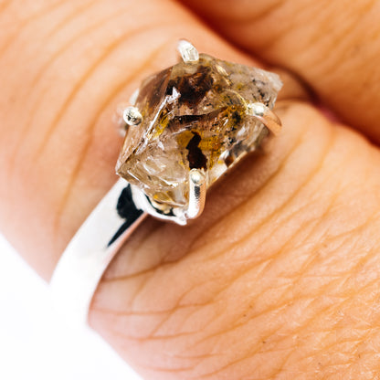 Petroleum Quartz Ring Size 9.5 (.925 Sterling Silver)