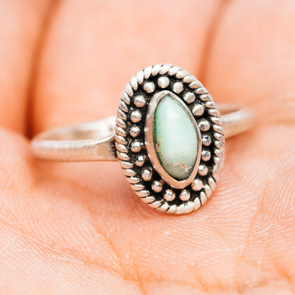 Southwestern Style Paloma Turquoise Ring Size 8 (.925 Sterling Silver)