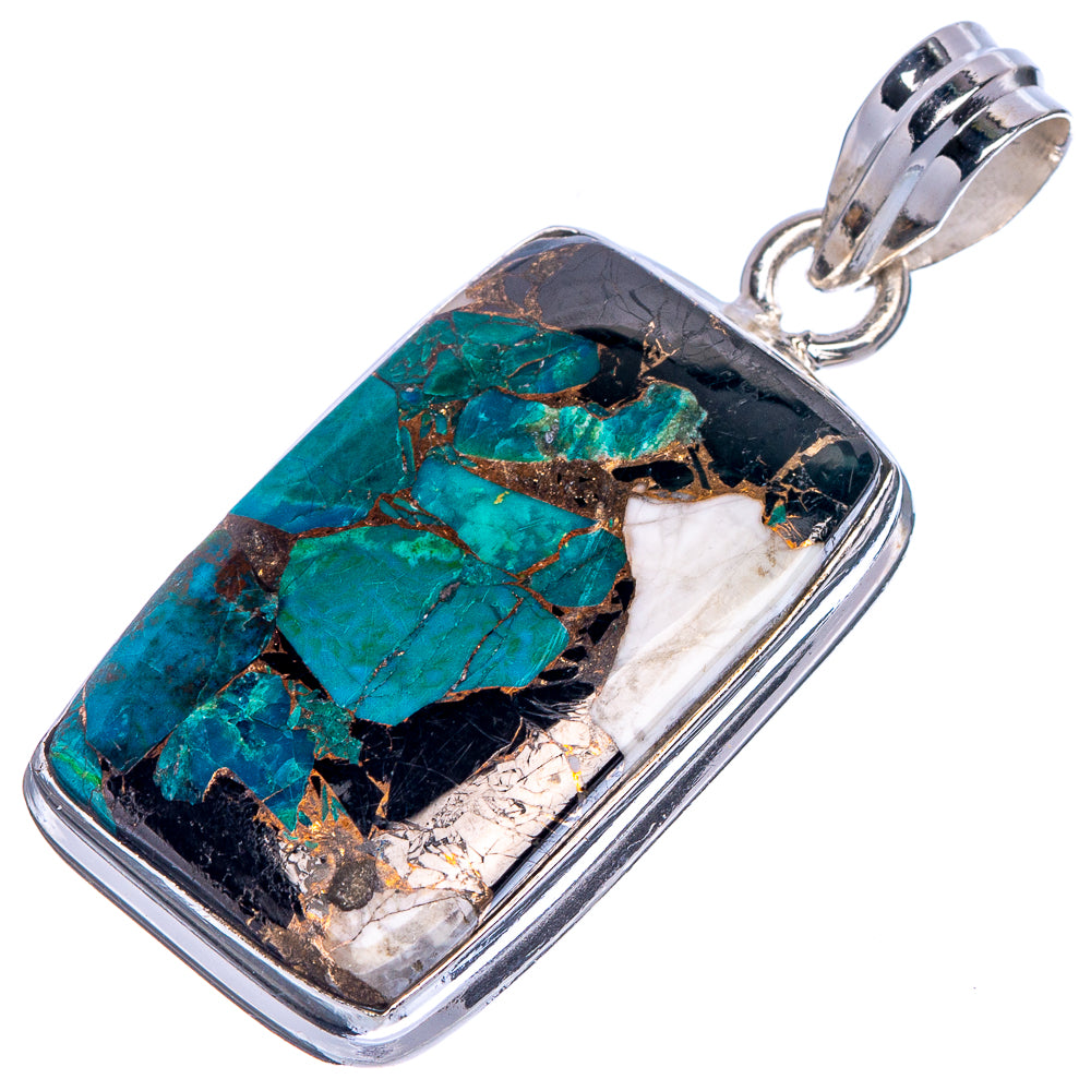 Howlite Chrysocolla Pendant 1 5/8" (925 Sterling Silver) P40728