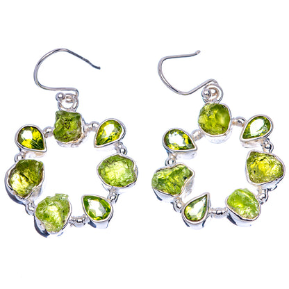 Premium Peridot Earrings 1 5/8" (925 Sterling Silver) E1636