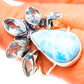Signature Large Larimar, Blue Topaz Ring Size 8.5 (925 Sterling Silver) RING138160