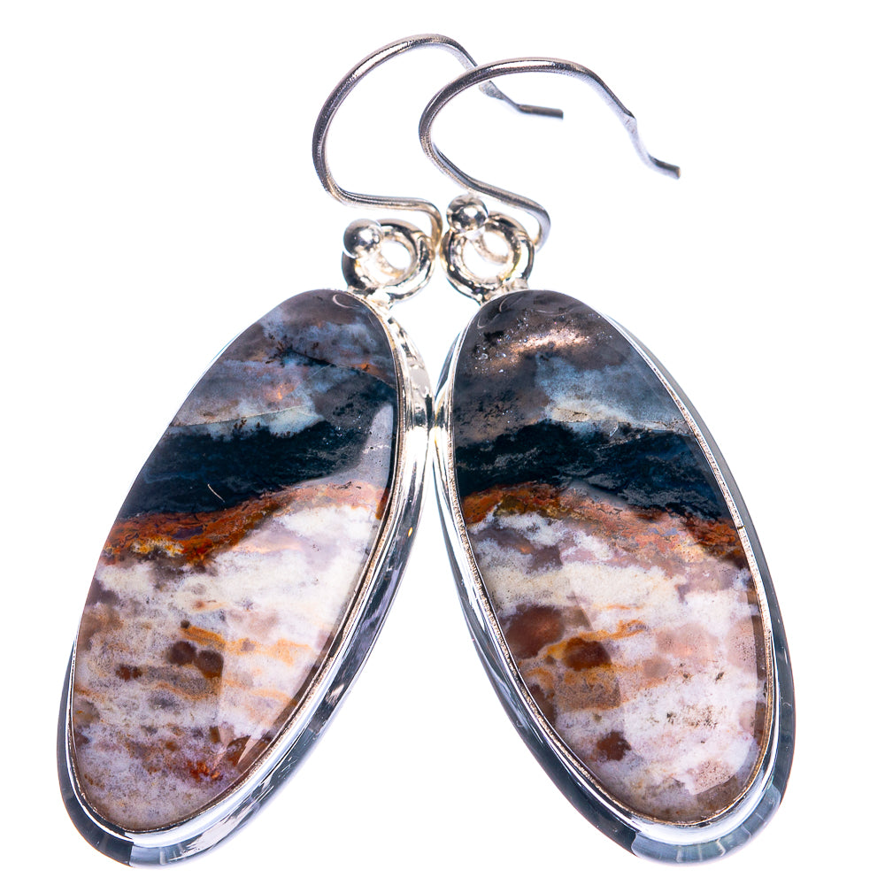 Ocean Jasper 925 Sterling Silver Earrings 1 3/4"