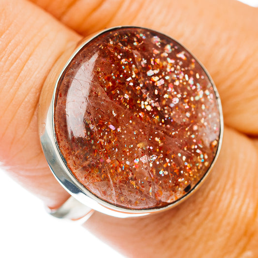African Sunstone Ring Size 8.75 (German Silver)