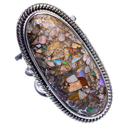 Large Brecciated Ethiopian Opal Ring Size 5.75 (925 Sterling Silver) R144175