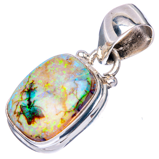 Rare Sterling Opal Pendant 1 1/8" (925 Sterling Silver) P42906