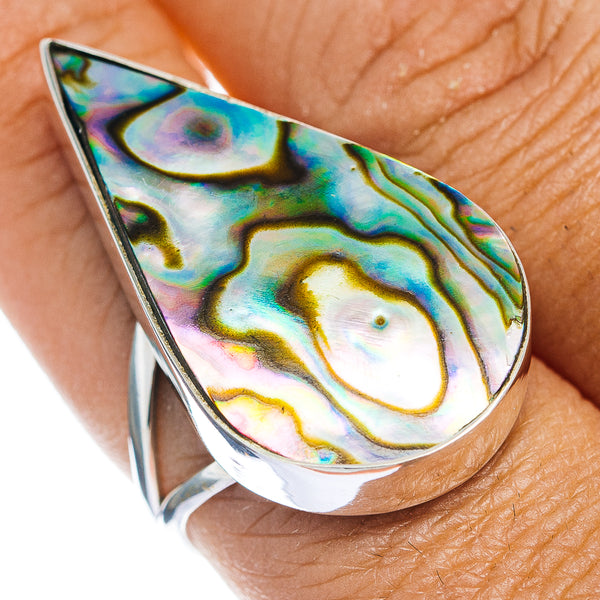 Premium Abalone Ring Size 9 (.925 Sterling Silver)