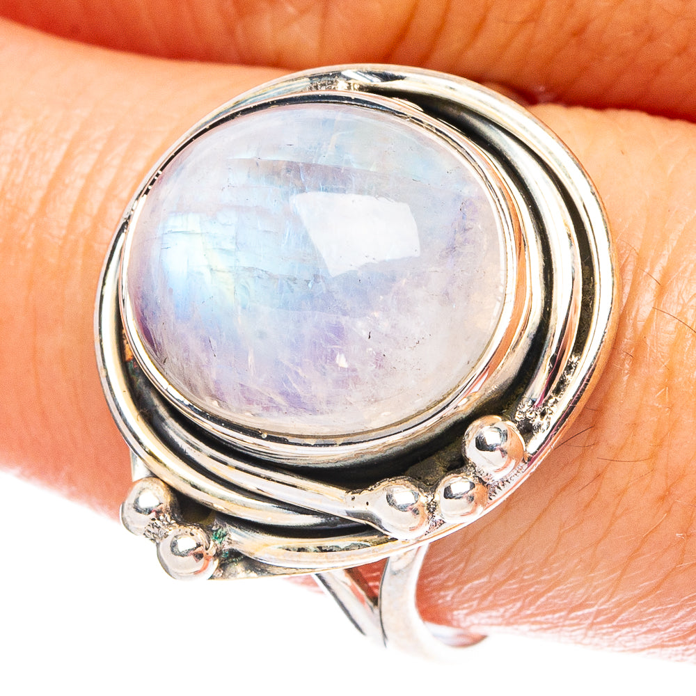 Rainbow Moonstone 925 Sterling Silver Ring Size 9.25 (925 Sterling Silver) R6164
