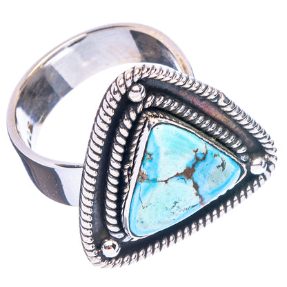 Golden Hills Turquoise Native Style Ring Size 6 Adjustable (.925 Sterling Silver) Exclusive