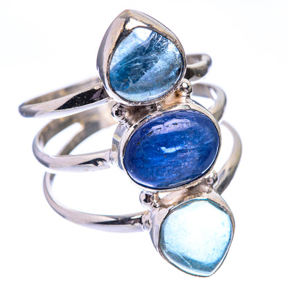 Kyanite, Blue Fluorite Ring Size 8.5 (925 Sterling Silver) R140569