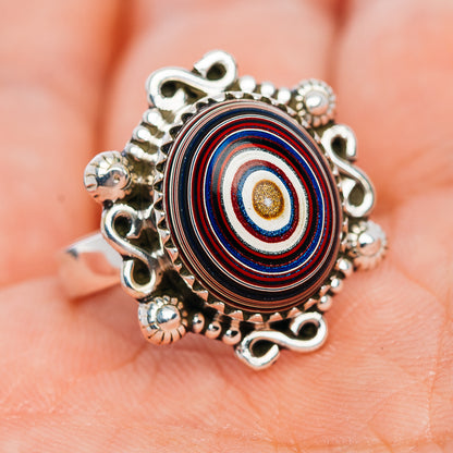 Premium Fordite Ring Size 7 (.925 Sterling Silver)