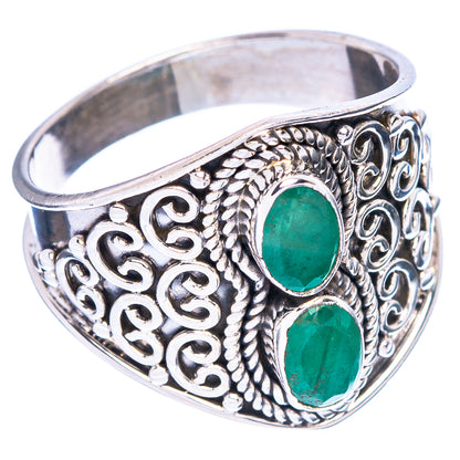 Rare Zambian Emerald Ring Size 7.75 (925 Sterling Silver) R146979