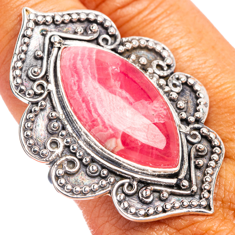 Signature Rhodochrosite Ring Size 9 (.925 Sterling Silver)