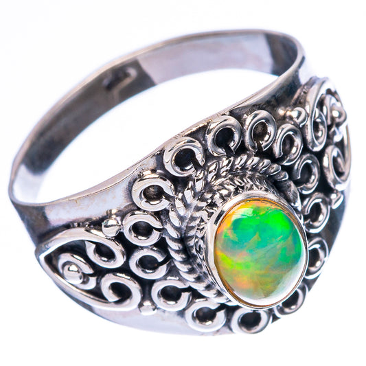 Rare Ethiopian Opal Ring Size 7.5 (925 Sterling Silver) R4327