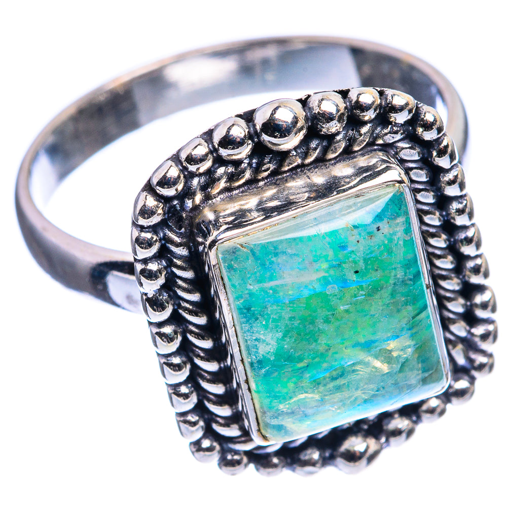 Green Moonstone Ring Size 10 (925 Sterling Silver) R142468