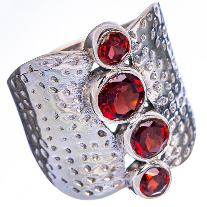 Garnet Ring Size 8.75 (925 Sterling Silver) R1396