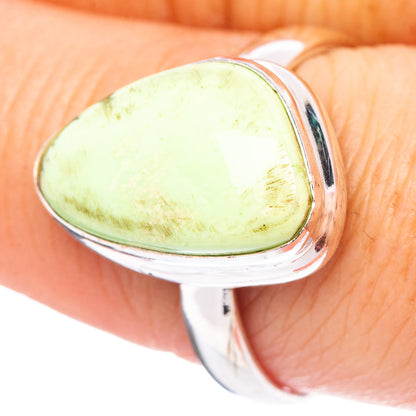 Lemon Chrysoprase Ring Size 8.75 (.925 Sterling Silver)