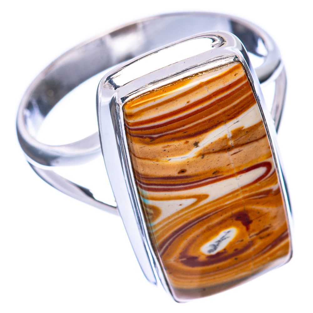 Snake Skin Jasper Ring Size 8.25 (925 Sterling Silver) R2027