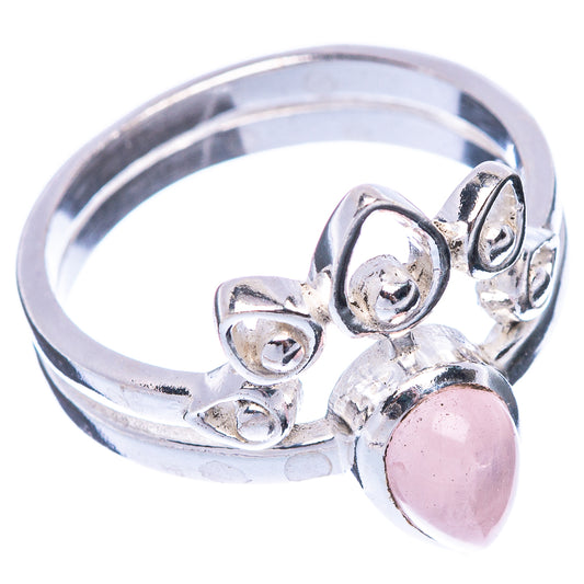 Rose Quartz Ring Size 6.75 (925 Sterling Silver) R5508