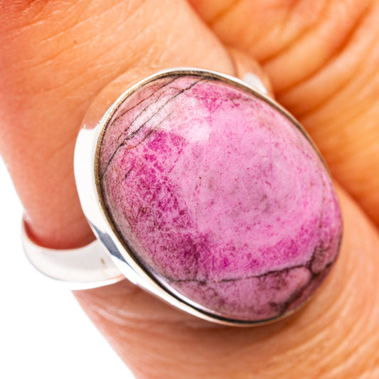 Premium Cobalto Calcite Ring Size 8 Adjustable (.925 Sterling Silver)