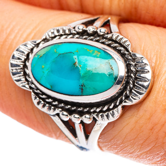 Rare Arizona Turquoise Ring Size 7.75 (925 Sterling Silver) R4496