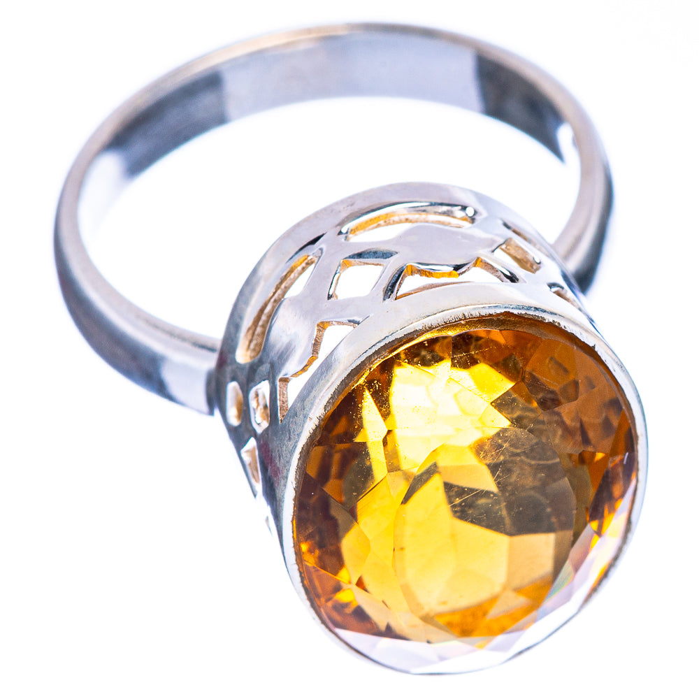 Faceted Citrine Ring Size 6.75 (925 Sterling Silver) R147224