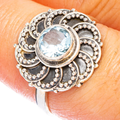 Blue Topaz Dainty Ring Size 7.5 (925 Sterling Silver) R146850