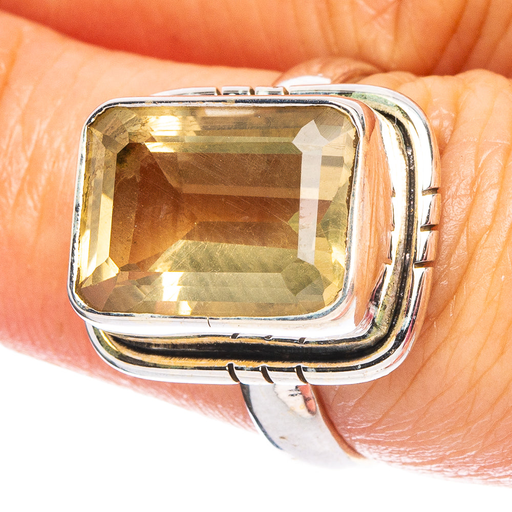 Lemon Quartz 925 Sterling Silver Ring Size 6.75 (925 Sterling Silver) R6170
