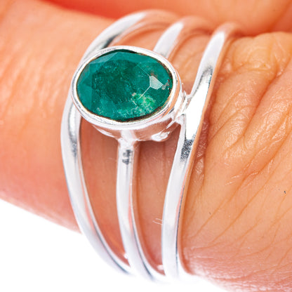 Emerald Dainty Ring Size 8 (925 Sterling Silver) R145913