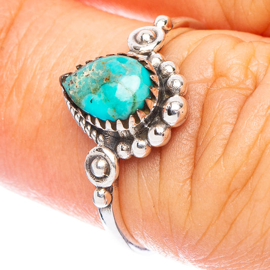 Value Arizona Turquoise Ring Size 6 (925 Sterling Silver) R7298