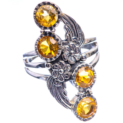 Faceted Citrine Ring Size 9.5 (925 Sterling Silver) R142036