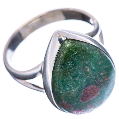 Ruby In Fuchsite Ring Size 7.5 (.925 Sterling Silver)
