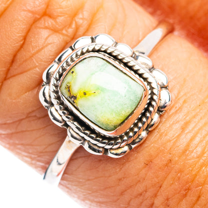 Sonoran Gold Turquoise Dainty Ring Size 8.75 (.925 Sterling Silver)