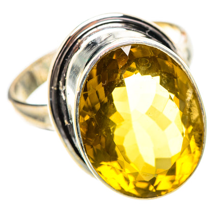 Large Faceted Citrine 925 Sterling Silver Ring Size 11.5 (925 Sterling Silver) RING139511