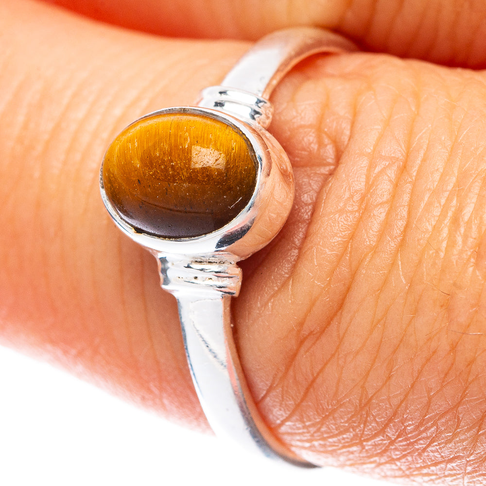 Tiger Eye 925 Sterling Silver Ring Size 8 (925 Sterling Silver) R5308