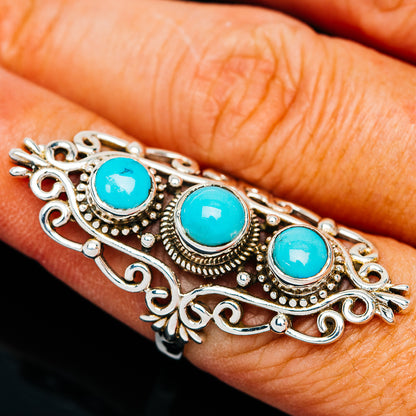 Premium Sleeping Beauty Turquoise Ring Size 7.75 (.925 Sterling Silver)