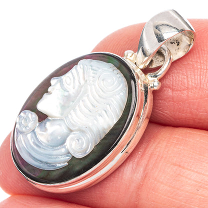 Cameo Pendant 1 1/4" (925 Sterling Silver) P40174