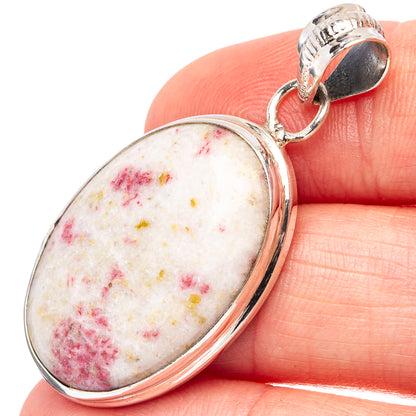 Cinnabar Pendant 1 5/8" (.925 Sterling Silver)