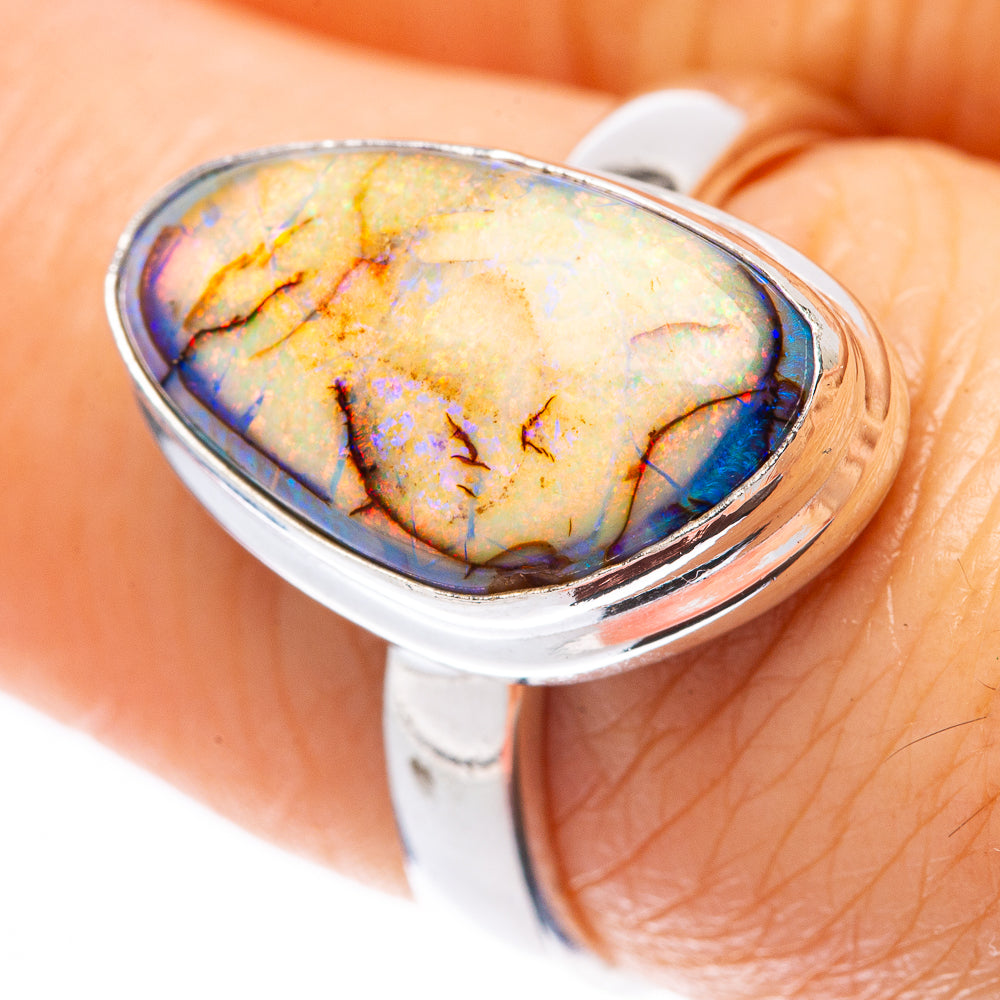 Rare Sterling Opal Ring Size 7.25 (925 Sterling Silver) R2161